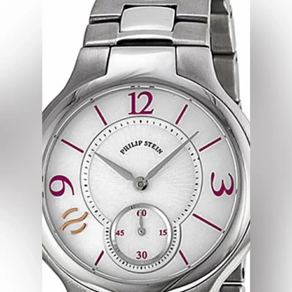 Women’s Philip stein mother of pearl face stainless steel watch 35 mm